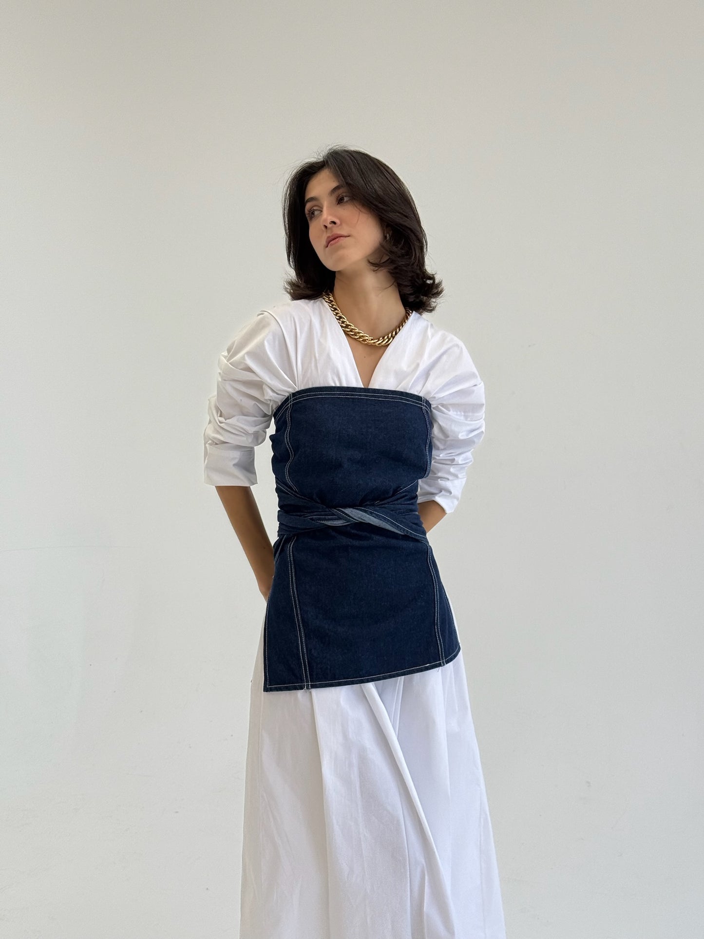 The Denim Mold corset